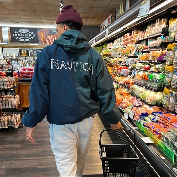 Nautica Other - NAUTICA • vintage - large font pullover jacket anorak